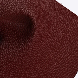 lychee pattern pvc leather with suede backing use for ladies handbags shoulder bags