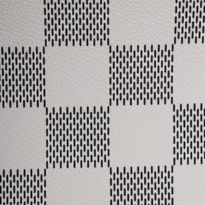 PU sheet for school bag star-like embossed black and white stripe print PU artificial leather sheet