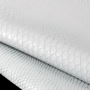 PVC Python skin leather imitation cotton backing with snake skin for  women handbag