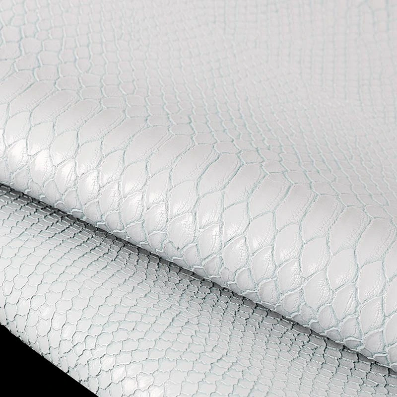 PVC Python skin leather imitation cotton backing with snake skin for  women handbag