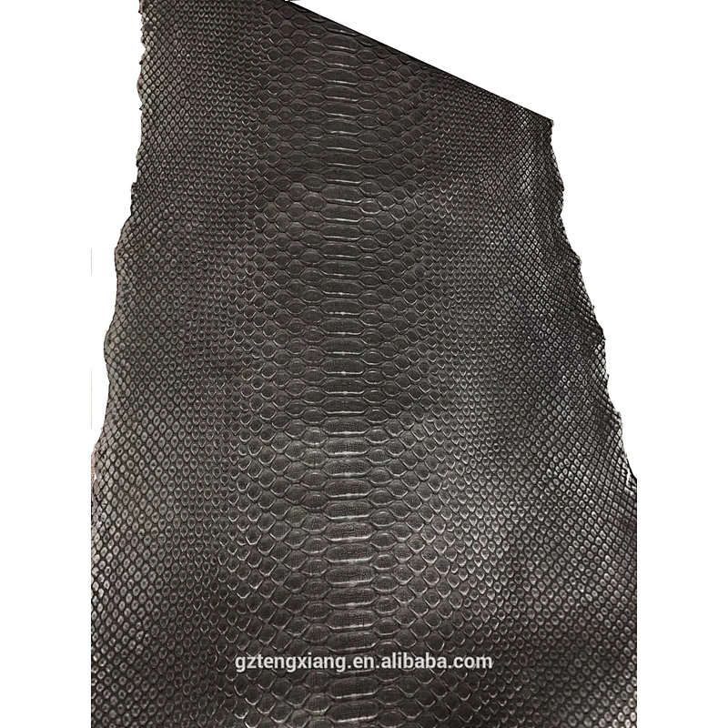 Frosted Python skin Scraper printing vero cuoio rotolo genuine leather material