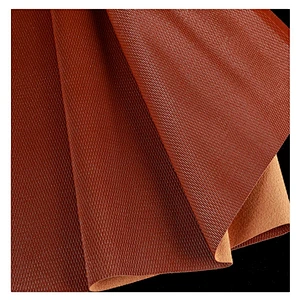 Weave embossed PU leather brushed leather for lady's handbag usage
