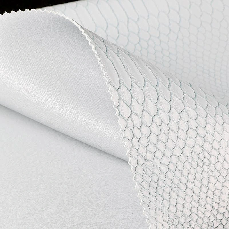 PVC Python skin leather imitation cotton backing with snake skin for  women handbag