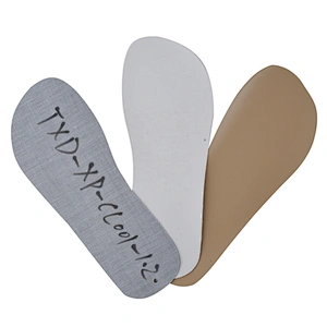 woven backing shoe insole material pvc leather for woman or man shoes