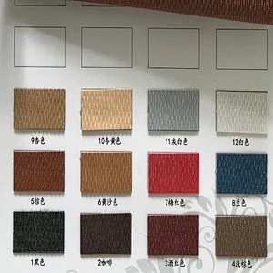 Weave embossed PU leather brushed leather for lady's handbag usage
