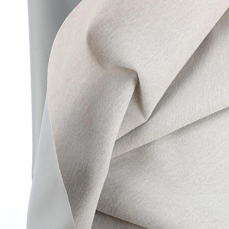 New embossed Fine grain pvc leather for ladies bags with brush backing
