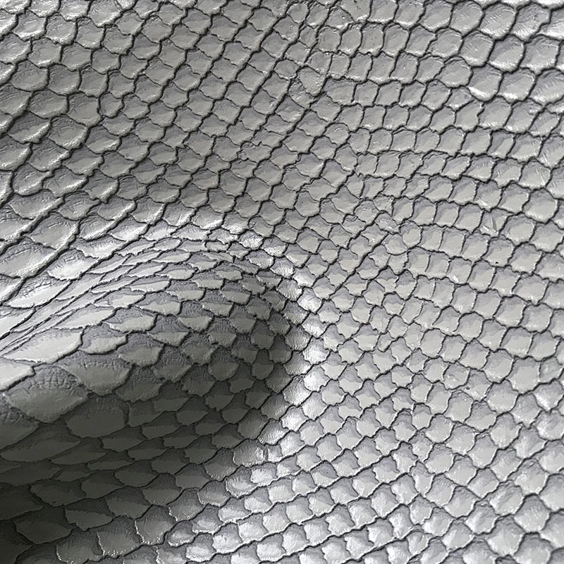 PVC Python skin leather imitation cotton backing with snake skin for  women handbag