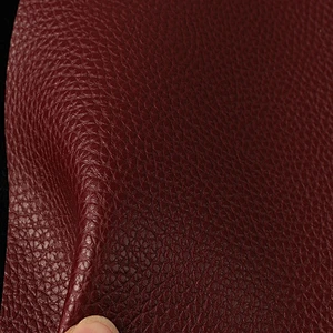 lychee pattern pvc leather with suede backing use for ladies handbags shoulder bags