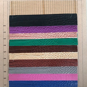 PVC synthetic leather with crocodile emboss for bag woman bags ladies handbags