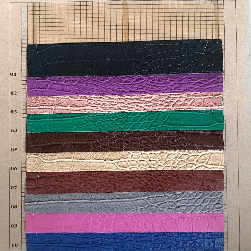 PVC synthetic leather with crocodile emboss for bag woman bags ladies handbags