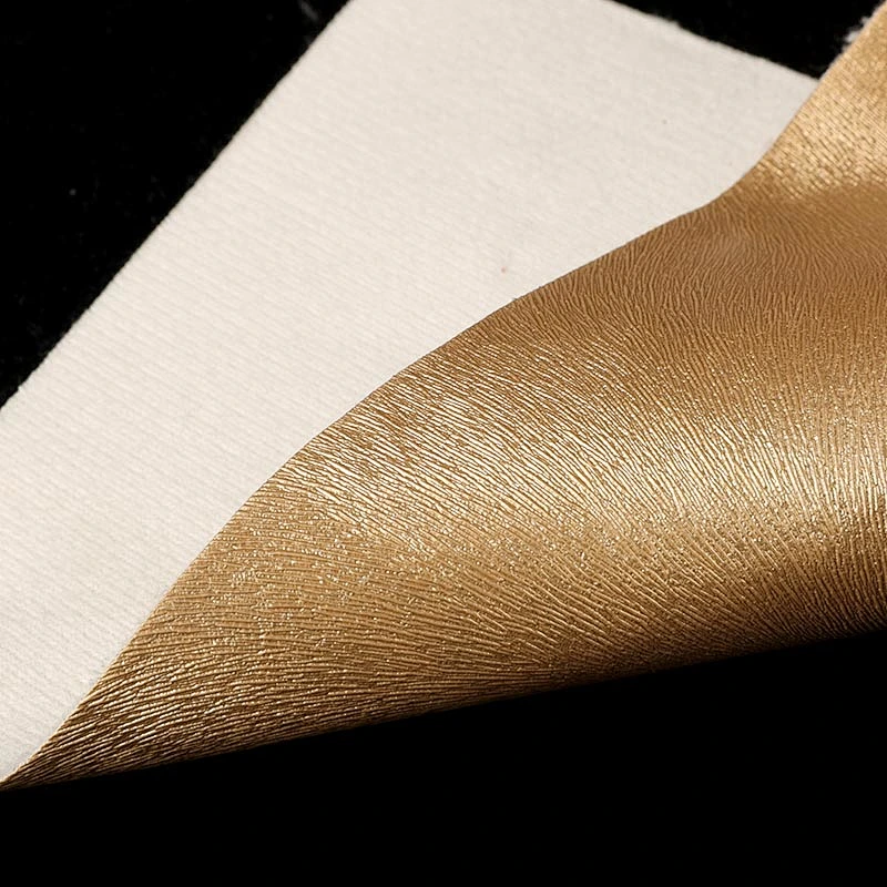 Mouse embossed PVC sofas leather material with metallic color and shining surface with colored imitation