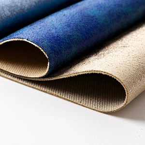 shining polyester fabric bronzing roll imitation leather for shoe fabric
