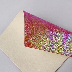 PVC synthetic leather with Lychee emboss for handbags upper usage leatherette for bags