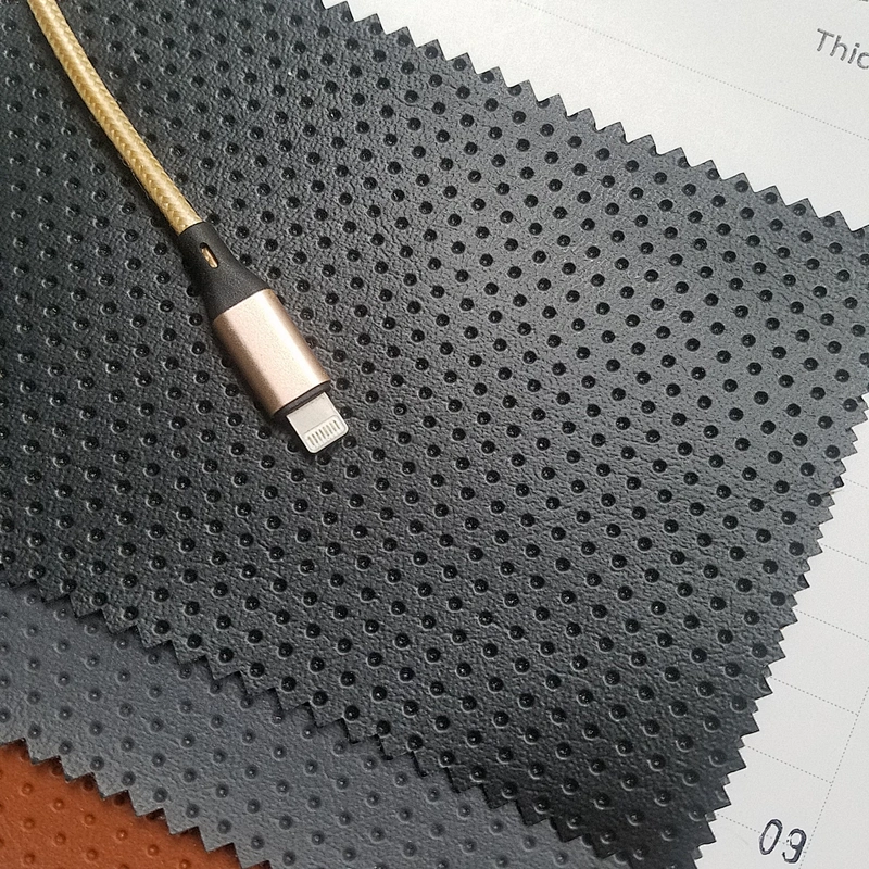 circular hole grain pvc artificial leather for car seat cover hole punch leather
