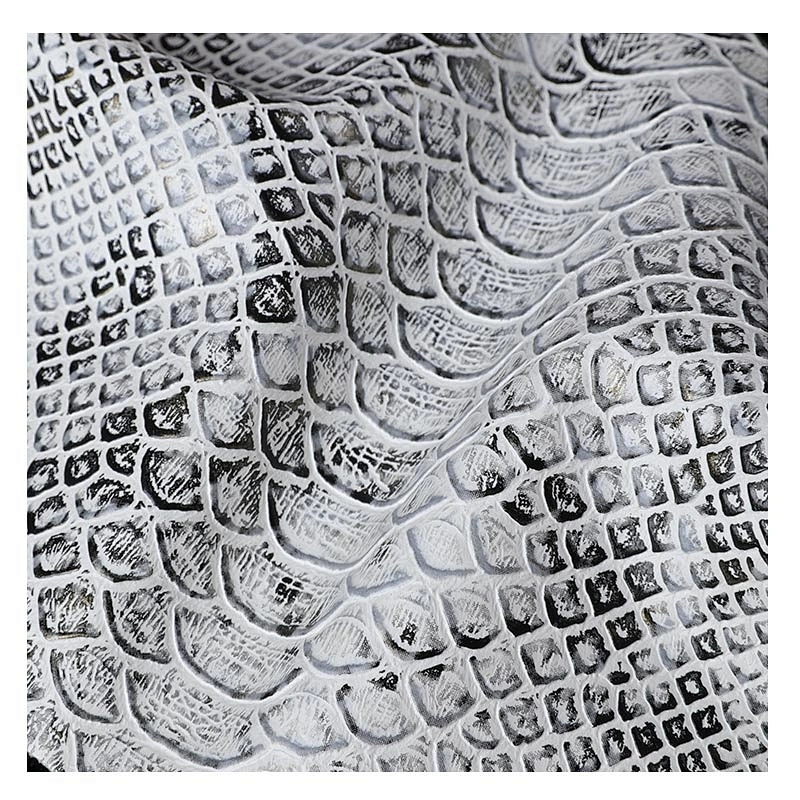 natural animal leather embossed PU leather for bag producing vegan pu leather