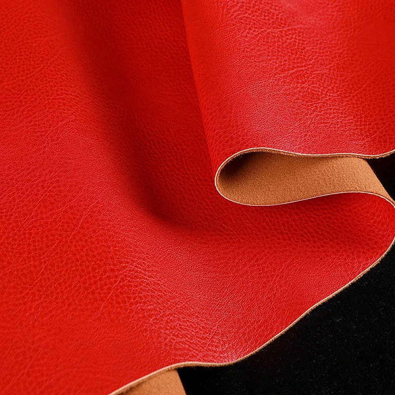 Waterproof litchi embossed pu vegan leather pu upper shoes material