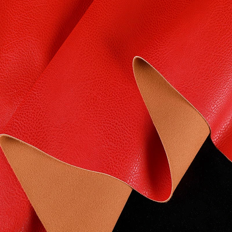 Waterproof litchi embossed pu vegan leather pu upper shoes material