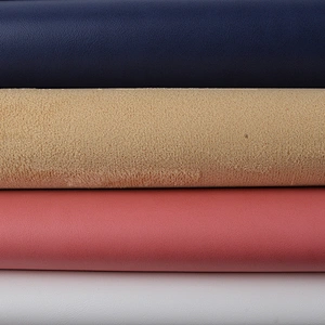 pvc artificial faux synthetic leather for handbag embossed material real suede backing