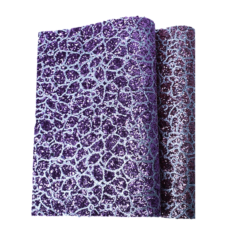 faux leather sheets chunky glitter fabric pu leather for lady shoes high heels handcraft