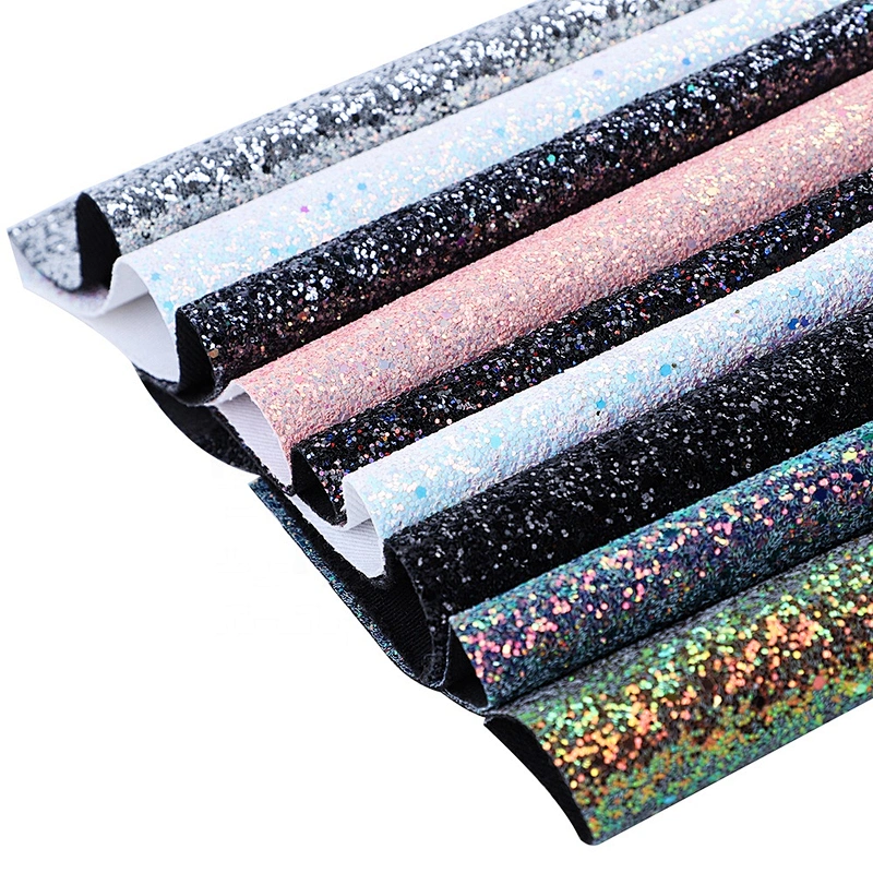 glitter leatherette of pu leather fabric for shoes lady shoe use