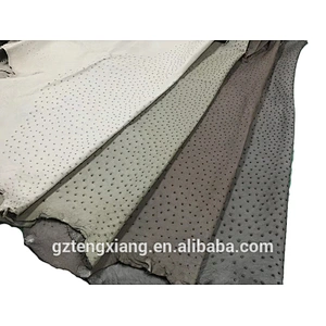Ostrich leather made in China ostrich skin for belts animal skin leather upholstery