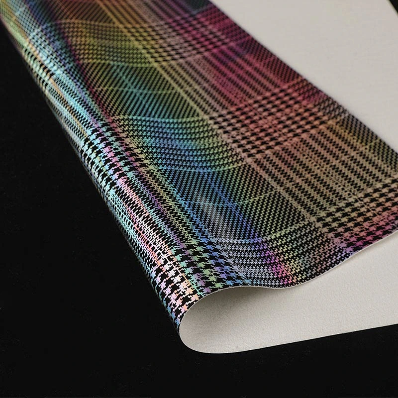 pvc color imitation leather for handbags usage with brush backing