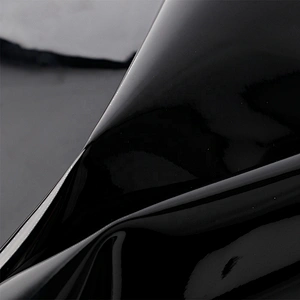 high glossy black pu faux leather for shoes handbag leatherette rolls fabric synthetic leather supplier