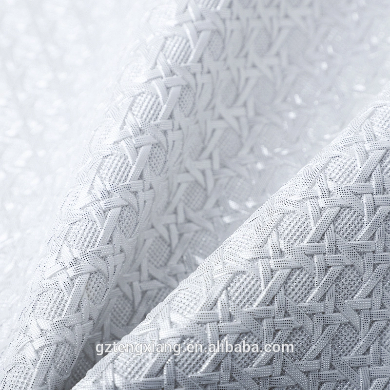 synthetic pvc leather for shoes Different color embroidery PVC leather High quality pvc leather