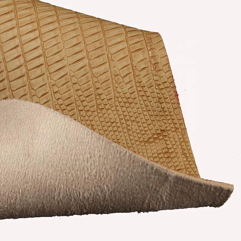 Pvc Genuine leather Lizard Grain for handbags Luxury real lizard skin bags leather Suede fabric