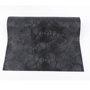 pvc synthetic leather for shoes upper with needle cotton backing