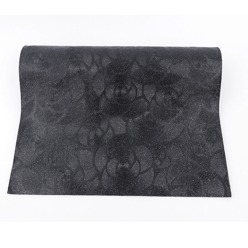 pvc synthetic leather for shoes upper with needle cotton backing