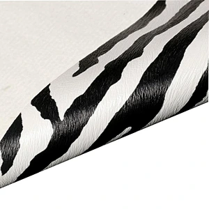 Zebra emboss Pu leather for woman handbags Animal pattern for bags