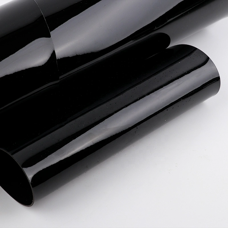 patent leather black pvc roll imitation leather high glossy black