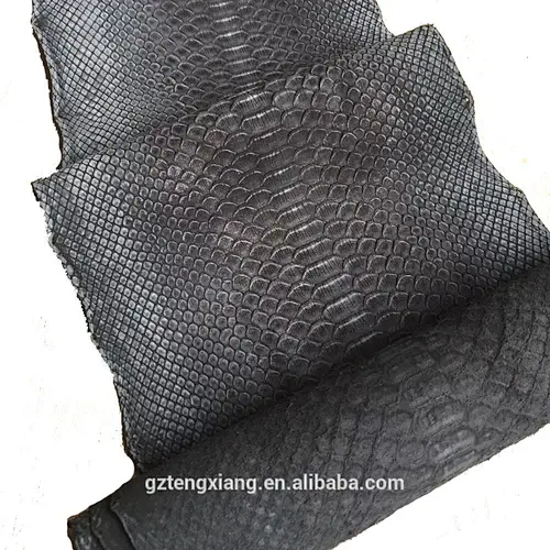 Frosted Python skin Scraper printing vero cuoio rotolo genuine leather material