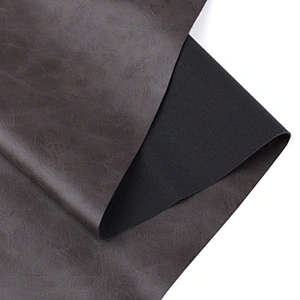 pu polyurethane faux leather fabric for shoes upper material real skin feeling vintage printing