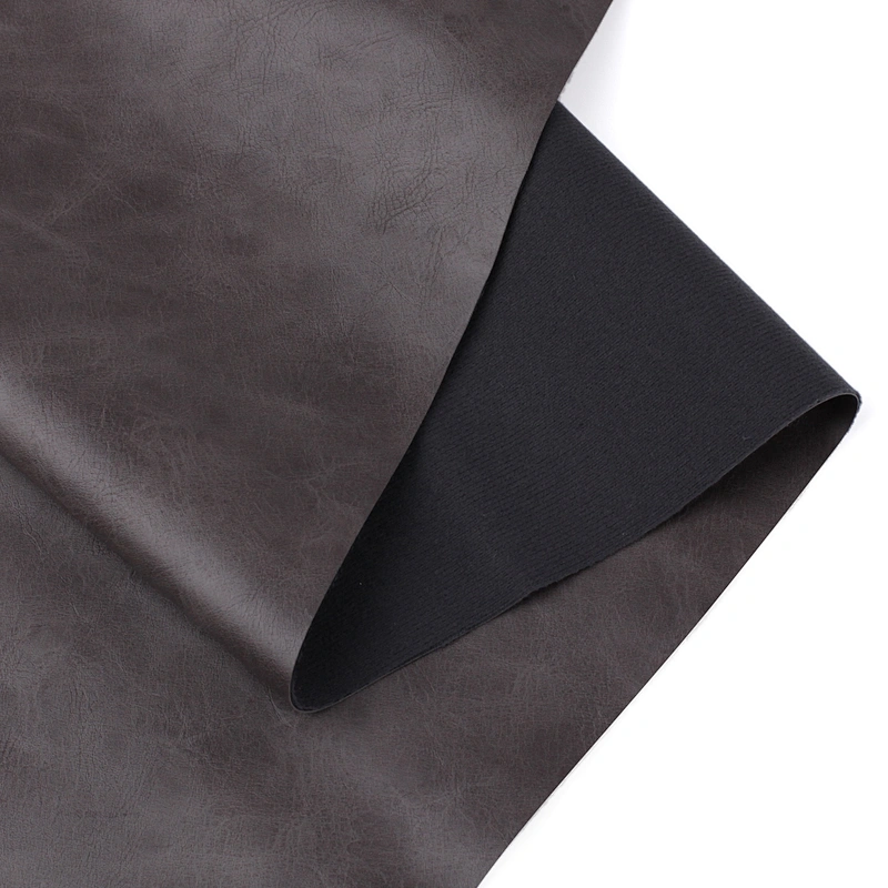 pu polyurethane faux leather fabric for shoes upper material real skin feeling vintage printing