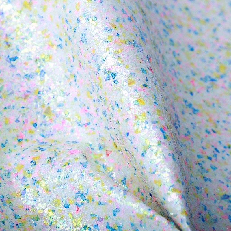 PU fabric for shoes glitter leatherette of pu leather lady shoe use