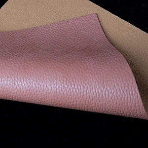 Pu leather with lychee embossed popular use for handbags