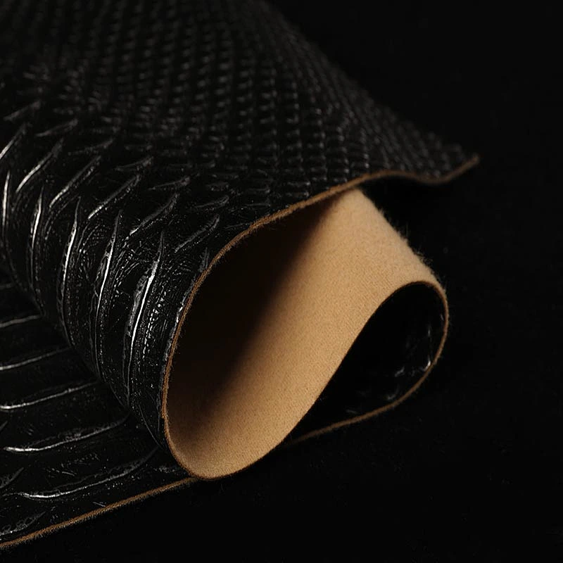 Hot sell snake skin PVC leather with like real snake skin emboss for women handbag