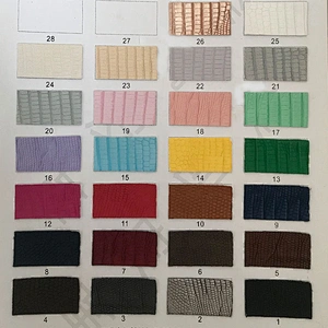 Colorful patented pu synthetic leather artificial leather for bags shoes craft vegan leather animal skin embossed