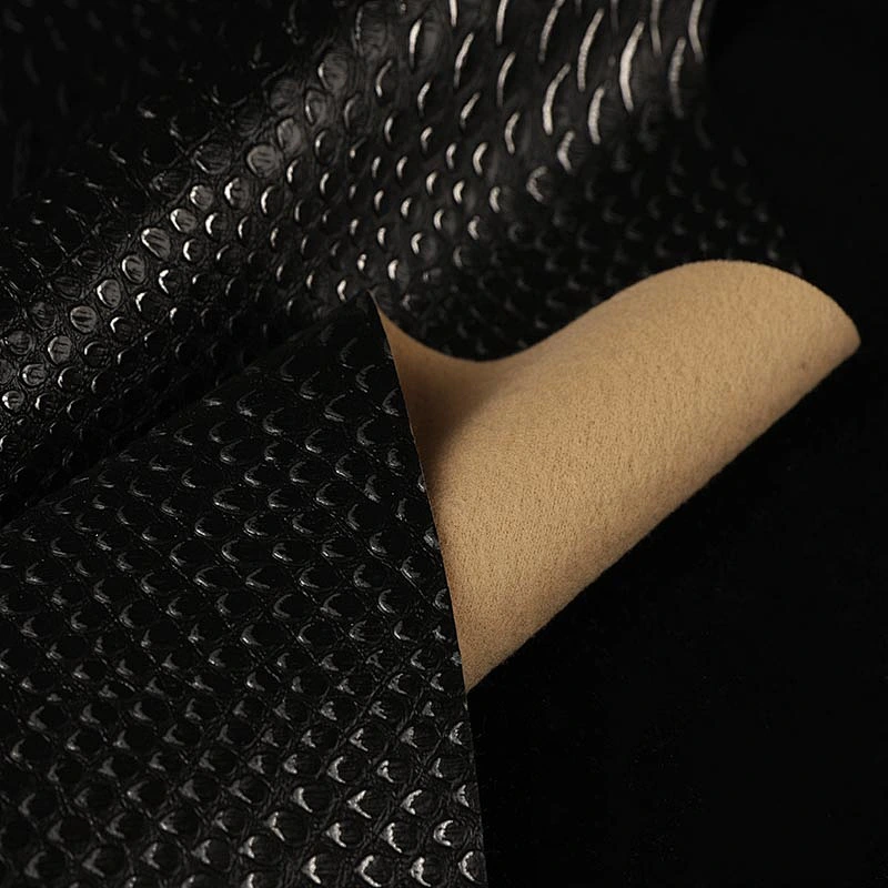 Hot sell snake skin PVC leather with like real snake skin emboss for women handbag