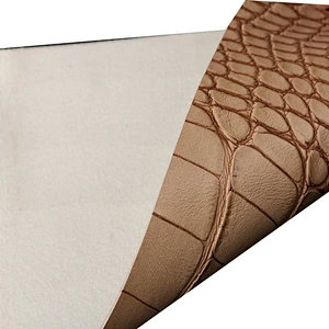 Animal skin leather upholstery for handbag leather supplier in China of pu synthetic leather