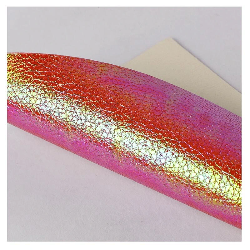 PVC synthetic leather with Lychee emboss for handbags upper usage leatherette for bags