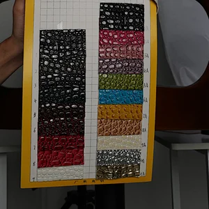 Pearl crocodile grain synthetic leather pvc quality synthetic leather wholesale for handbag