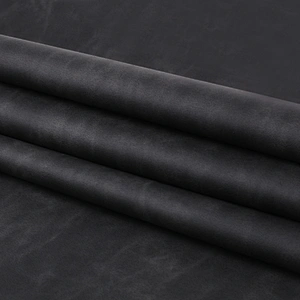 100% China PU leather for shoes upper usage with Colored Imitation Cotton Backing