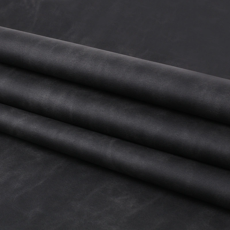 100% China PU leather for shoes upper usage with Colored Imitation Cotton Backing