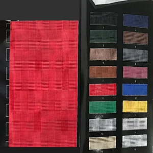 1.0mm Thick Pu Leather with Colored Imitation Cotton Backing for bags