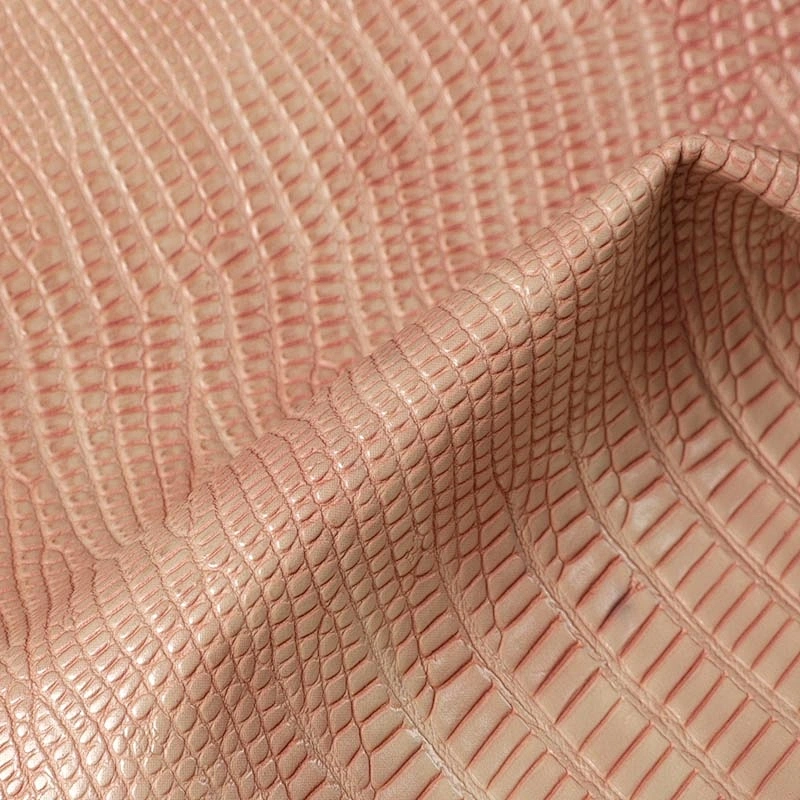 China factory wholesale synthetic pu leather for handbags with animal embossed