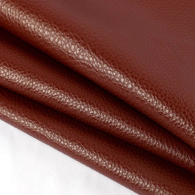 PVC Litchi leather fabric for sofa