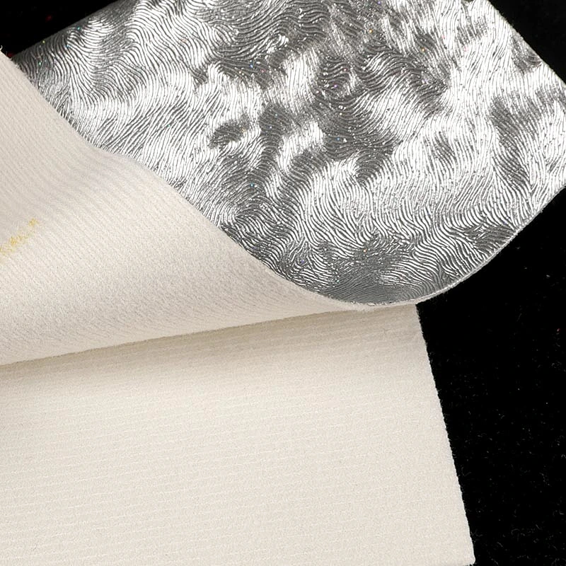Mouse grain embossed PU leather sheet with animal skin embossartifical handbags leather with animal emboss